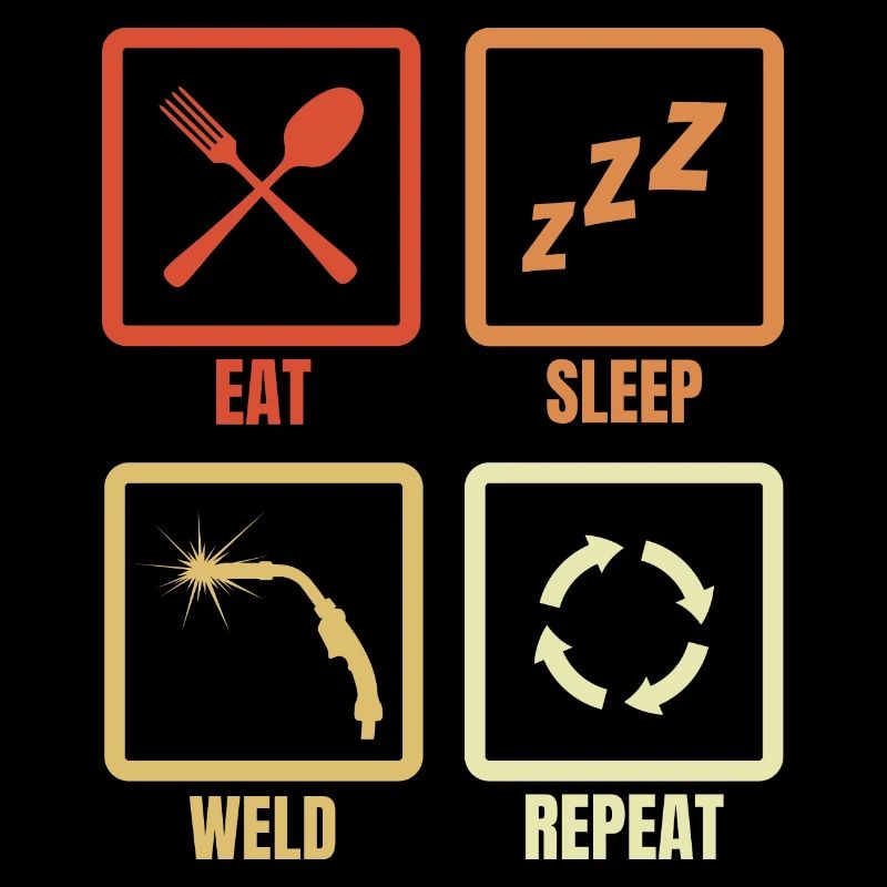 Manger Sommeil Soudure Répéter