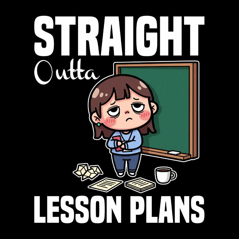 STRAIGHT OUTTA UNTERRICHTSPLÄNE - LEHRER-GESCHENK