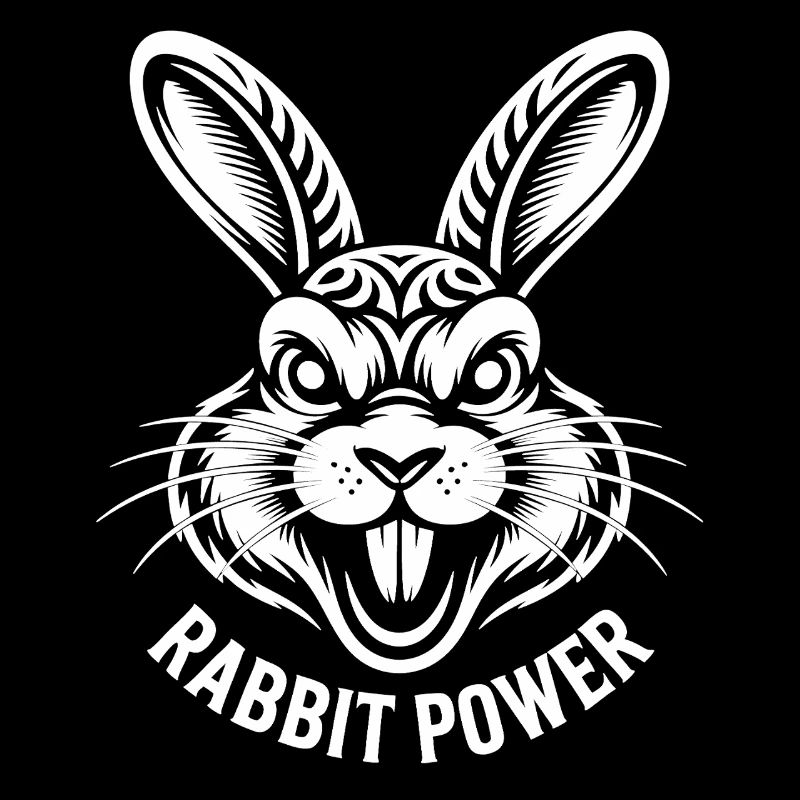 Bunny head with funny saying