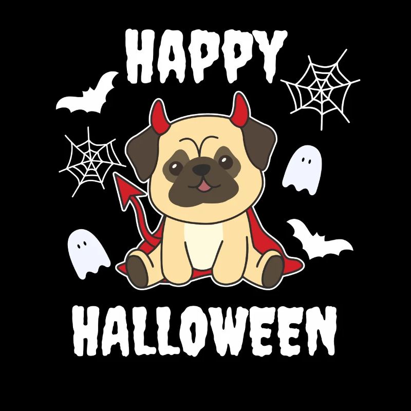 Pug Happy Halloween Devil