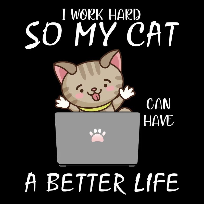 Adorable Cat Work Motivation Design