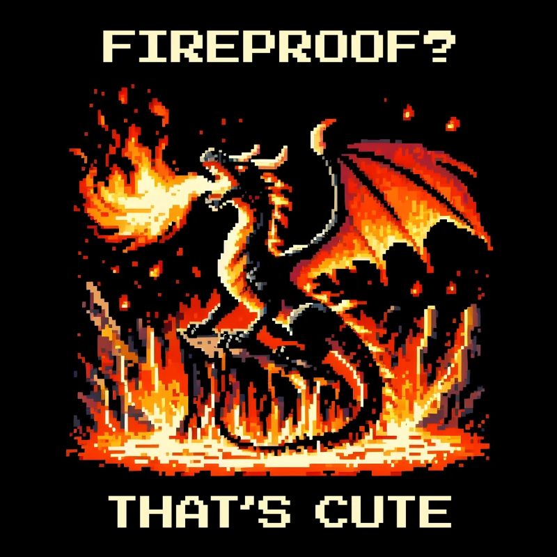 Fireproof? Cute. | Fantasy Dragon Pixel Art