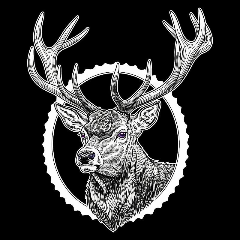 Deer Peeks Out of Crack - Forest Hunter Gift