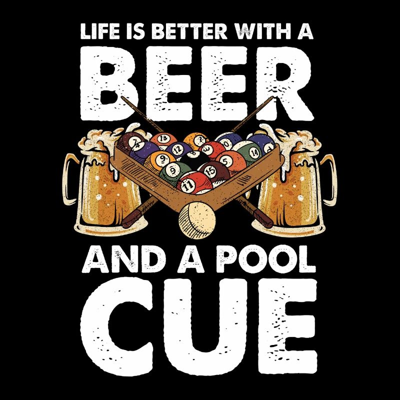 Bière, billard et queue