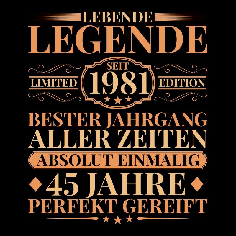 Année de construction Né en 1981 45e anniversaire unique