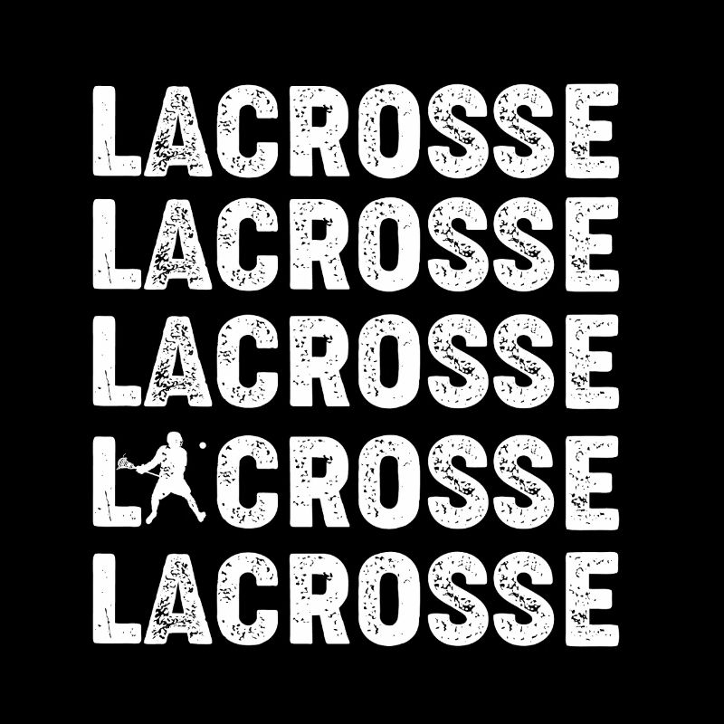 Lacrosse Repeated Text Bold Design