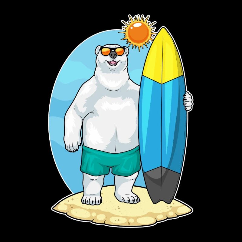 Polar Bear Beach Surfboard Summer