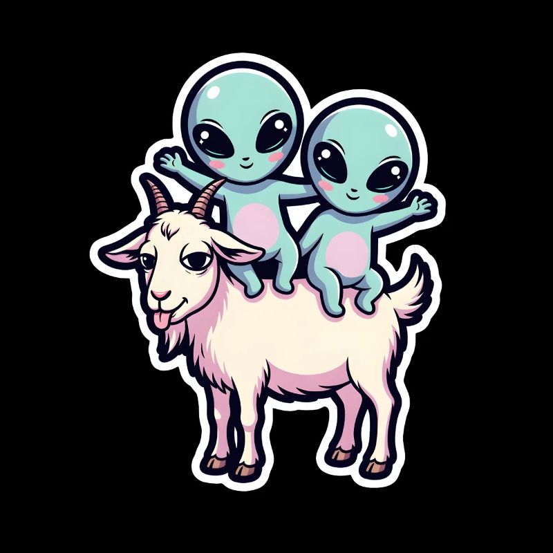 Bébé chèvre extraterrestre drôle