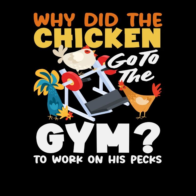 Warum ging das Huhn ins Gym Pecks Witz