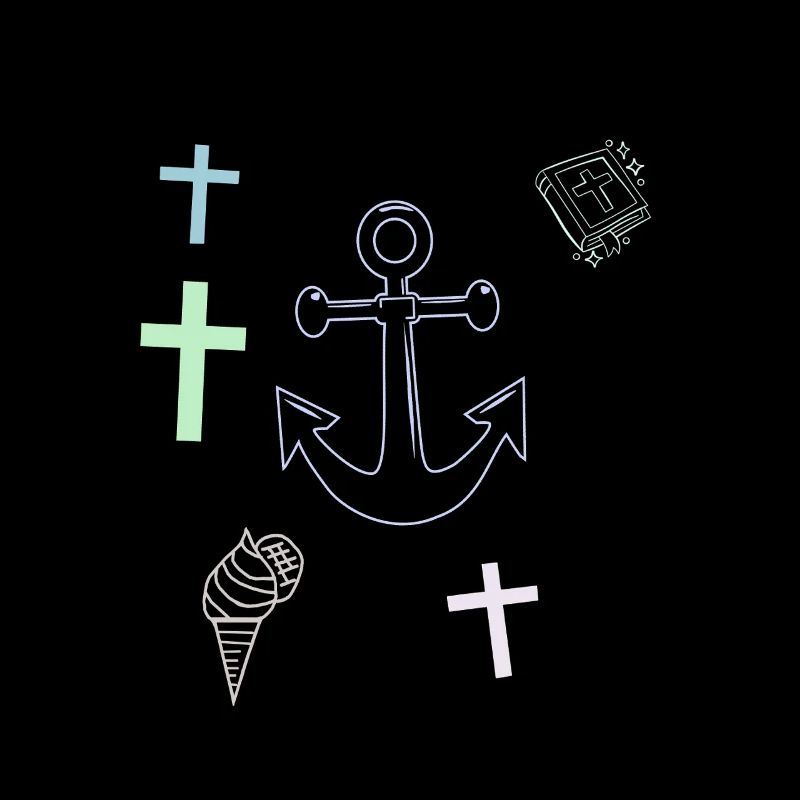  Anker Kreuz Eis maritim