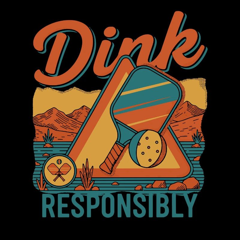 Pickleball Funny Player Dink Responsibly Love