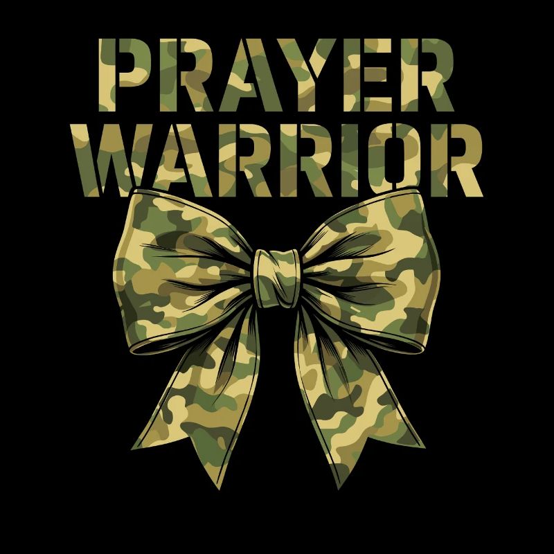 Camo Coquette Prayer Warrior Christian