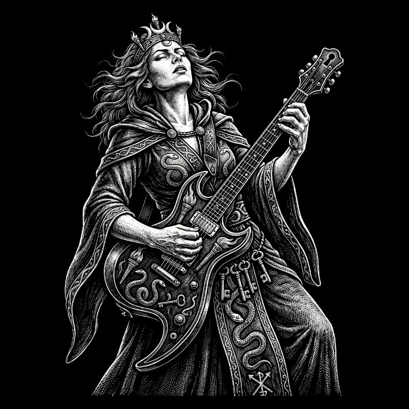 Hecate spielt Gitarre
