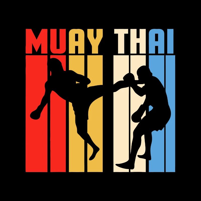 Muay Thai Silhouette Stripes