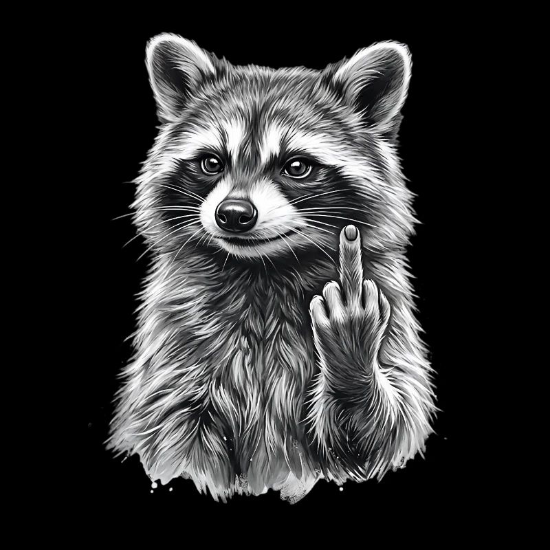 grumpy raccoon