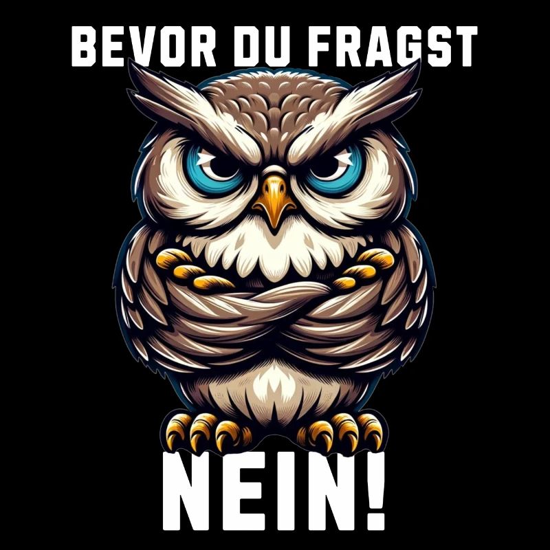 Bevor du fragst Nein mürrische Eule, Grumpy Owl
