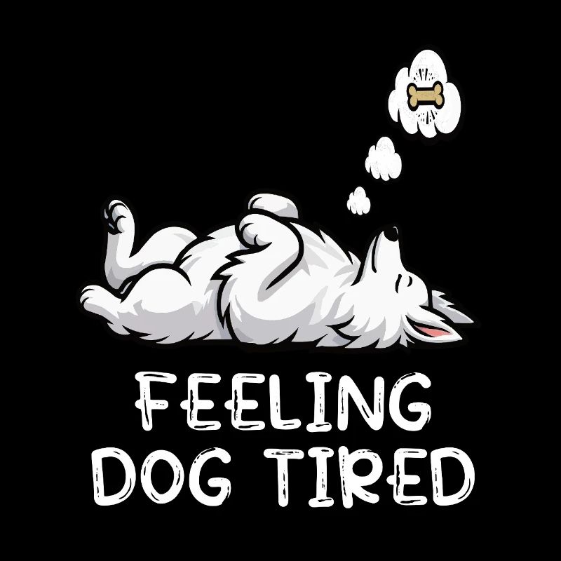 Feeling Dog Tired White Shepherd Dog