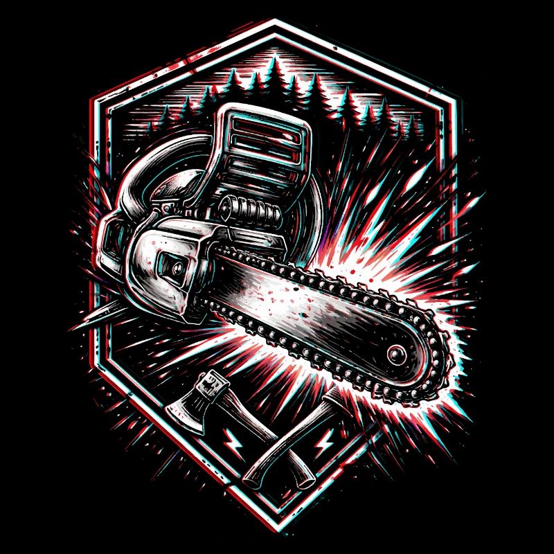 Conception forestière à la hache à tronçonneuse