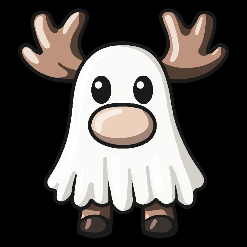 Elch Halloween Comic Geist