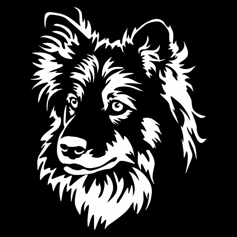 Finnischer Lapphund Kopf "Black Edition"