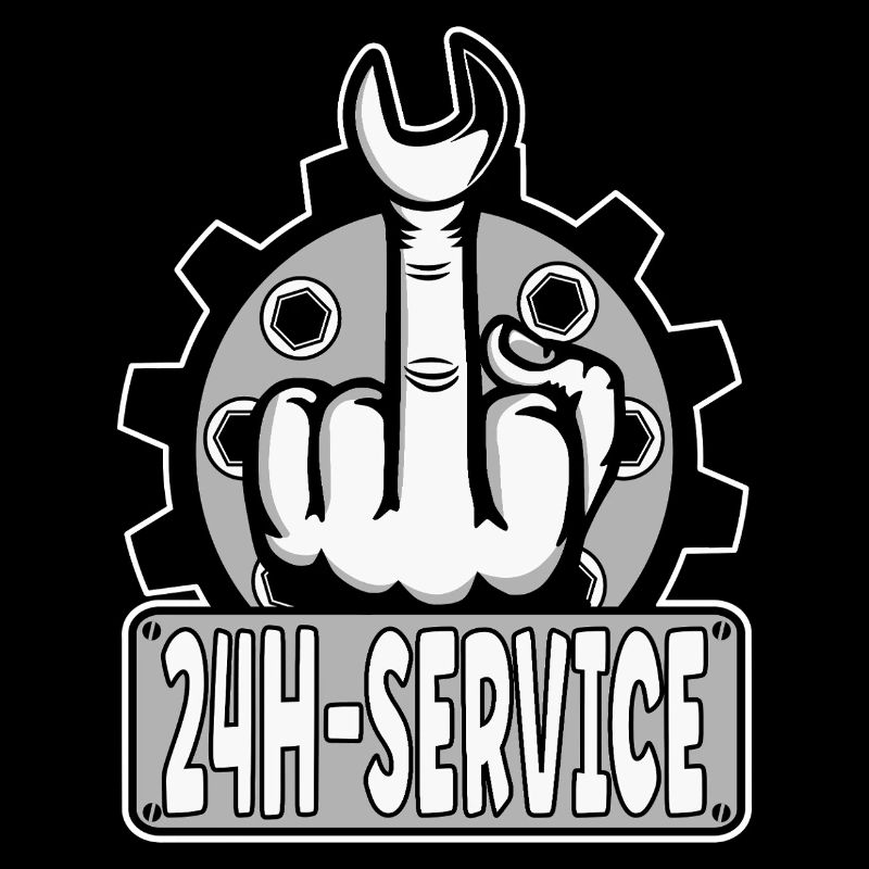 Mittelfinger Stinkerfinger 24h Service Design Grau