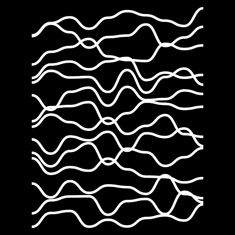 Monochrome Wave Line Abstract