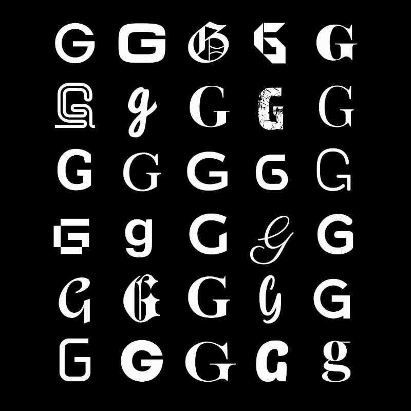Ornate G Glyphs Mosaic