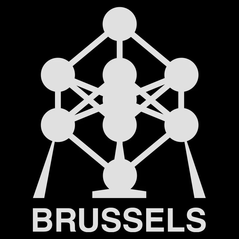 Brussels Atomium Icon – Modern Minimal Design