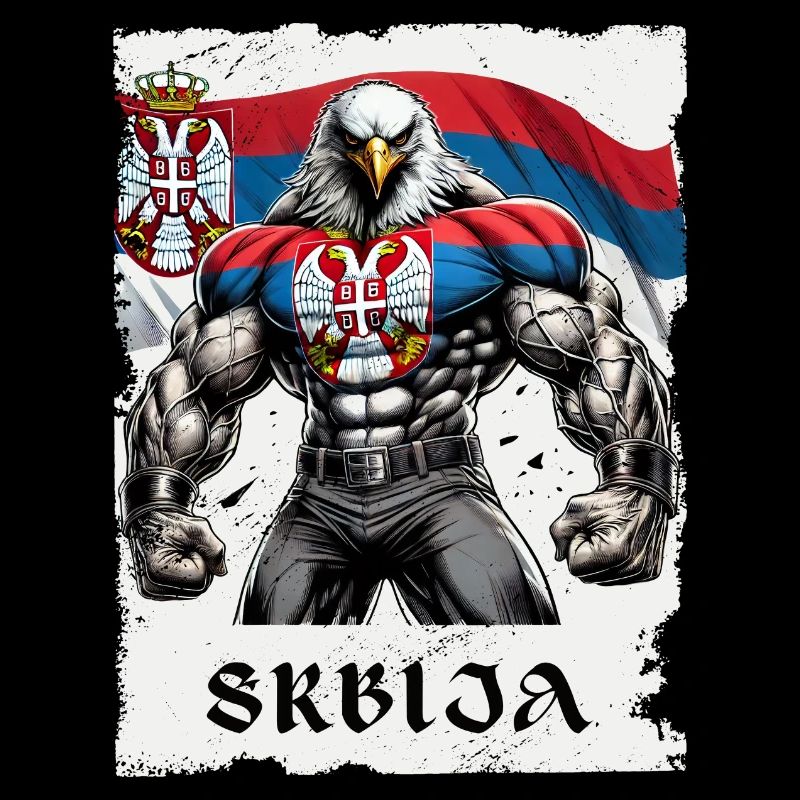 Serbia Eagle Bodybuilding Design