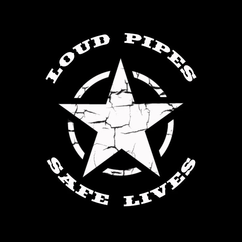 Loud Pipes Safe Lives Biker Design