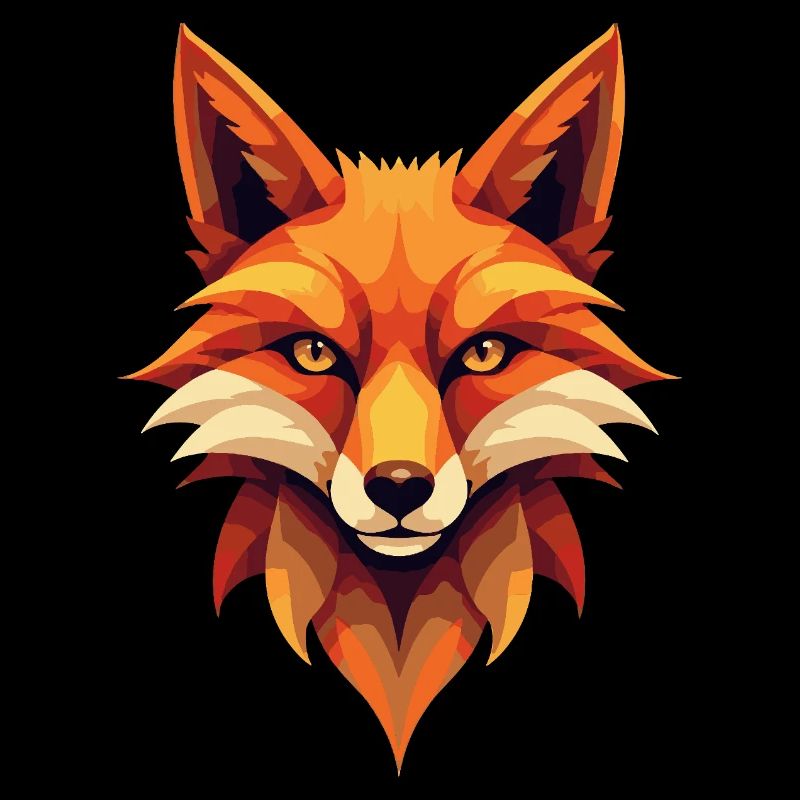 Geometric Ember Fox