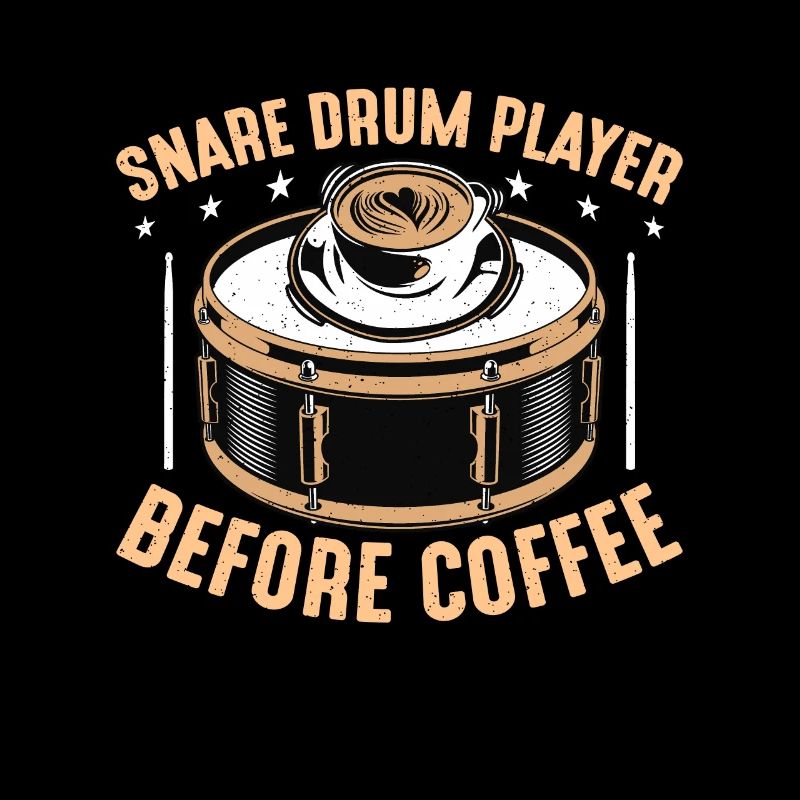 Snare Drum Player Before Drumline Coffee Lover