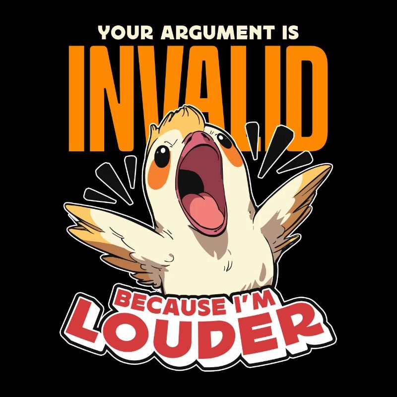 Cockatiel Your Argument Is Invalid Parrot Lover