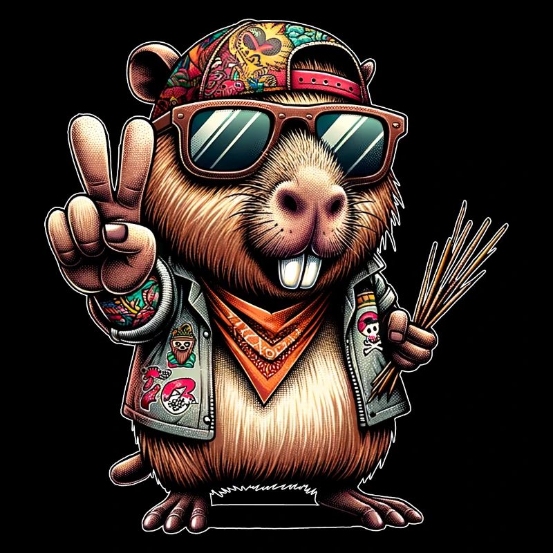 Capybara Peacezeichen