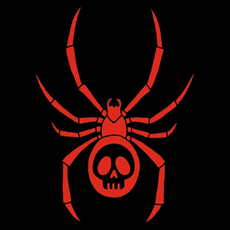 Red spider mite and skull