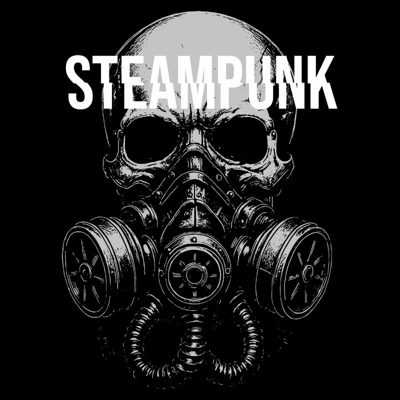 Steampunk-Gasmaskenschädel