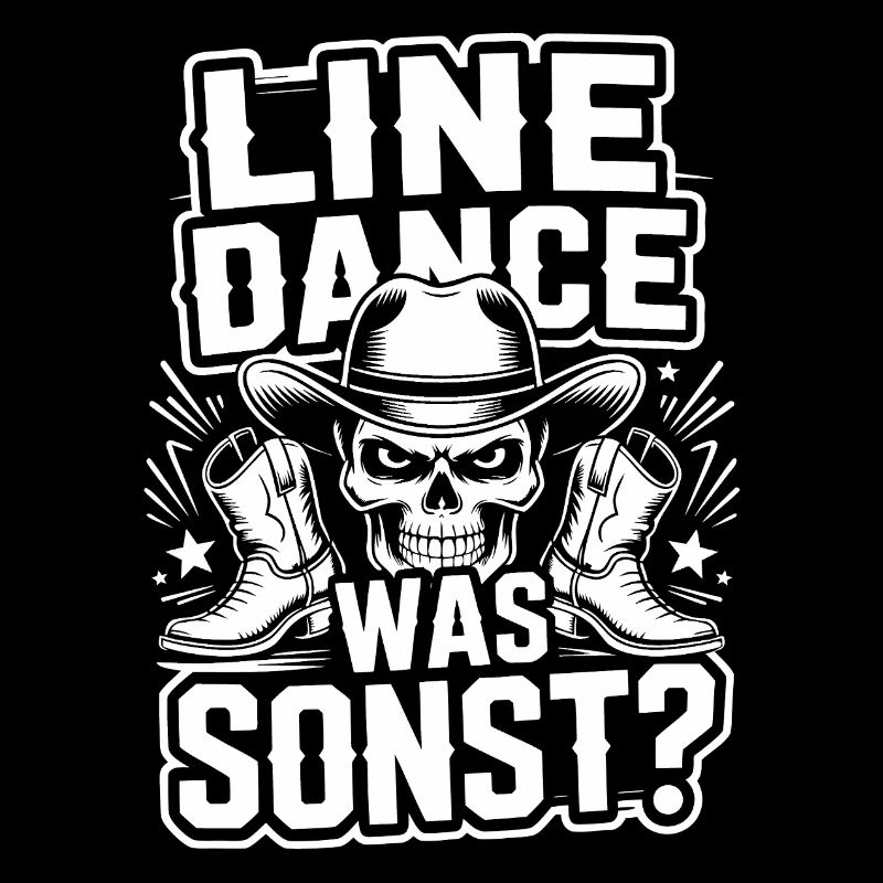 Line Dance Skull Cowboy