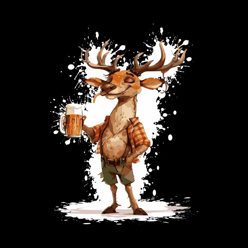 Hirsch Bier Lustig