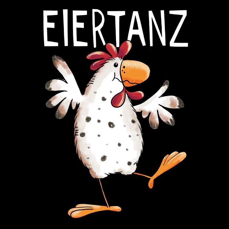 Eiertanz Huhn - Hühner - Comic - Vogel - Fun
