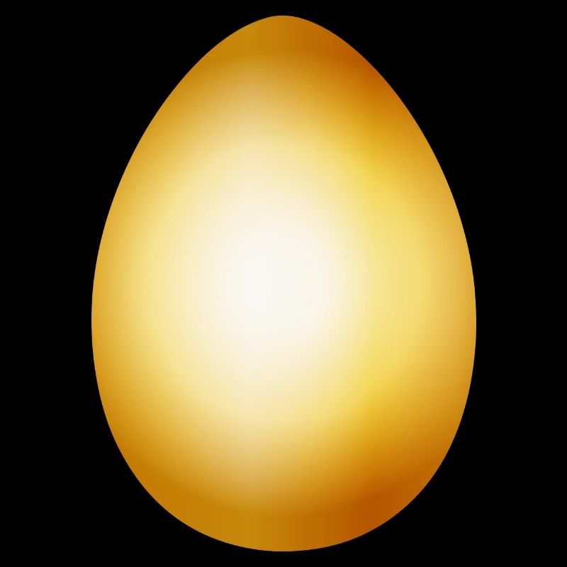 golden egg - gilded chicken egg for Easter