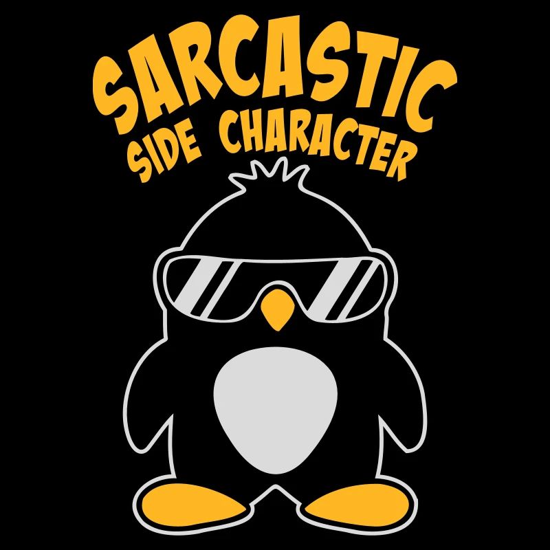 Penguin Sarcastic Side Character Sunglasses Logo