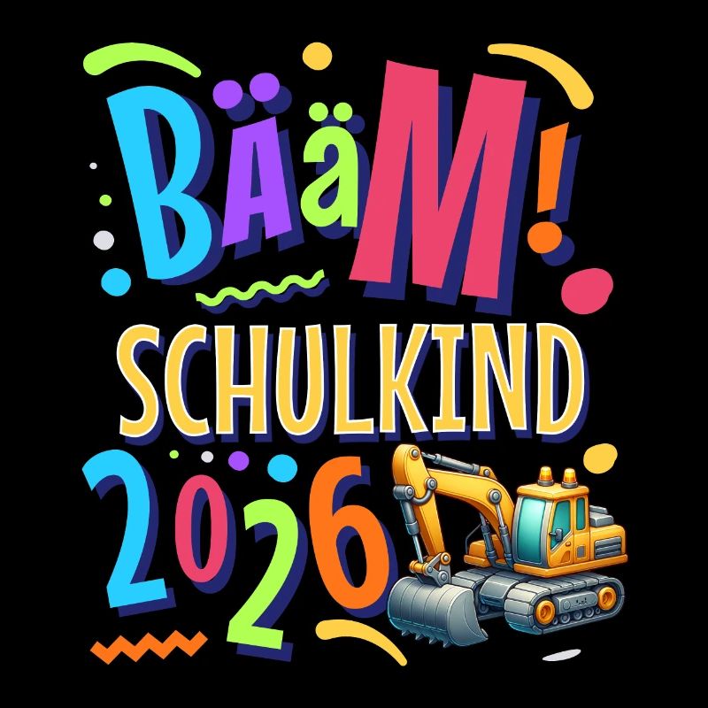 Einschulung Bagger Schulanfänger 2026