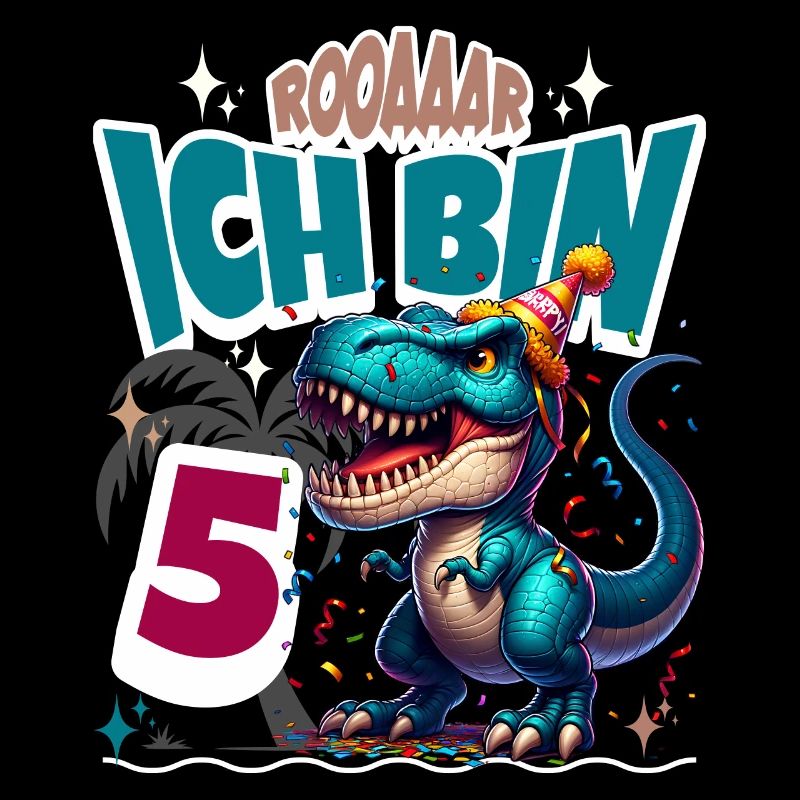T Rex Dinosaurier 5. Geburtstag Kindergeburtstag