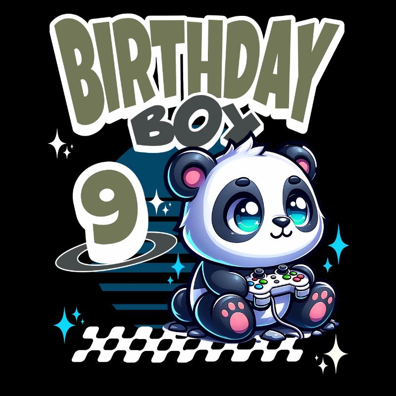Panda de jeu pour enfants du 9e anniversaire