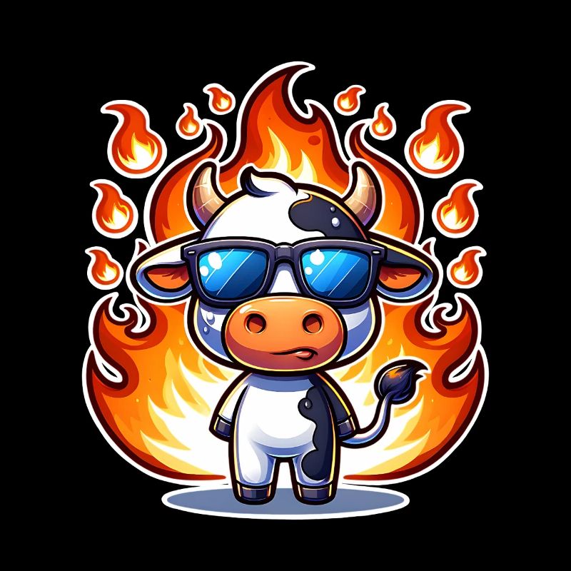 Flammes du feu de vache