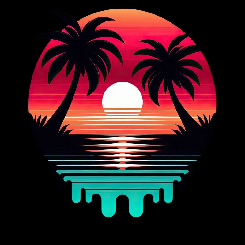 Sunlight summer vibes palm trees beach