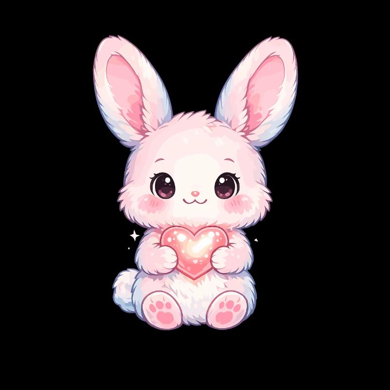 Delicate Rabbit with Heart Light