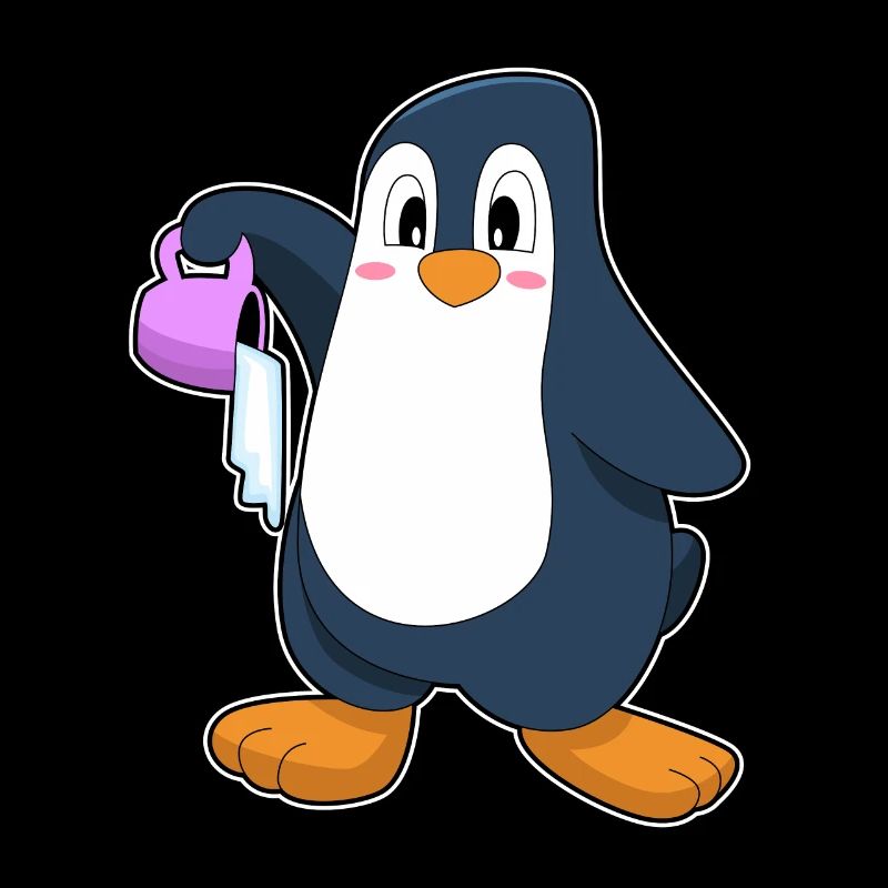 Pinguin Eiskaffee