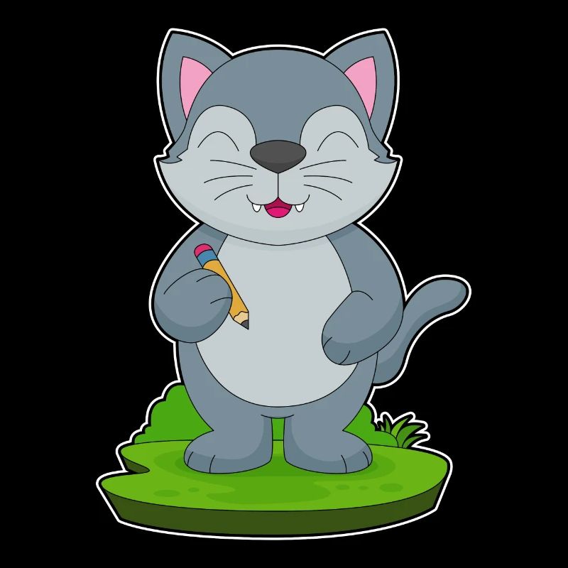 Crayon d’école pour chats