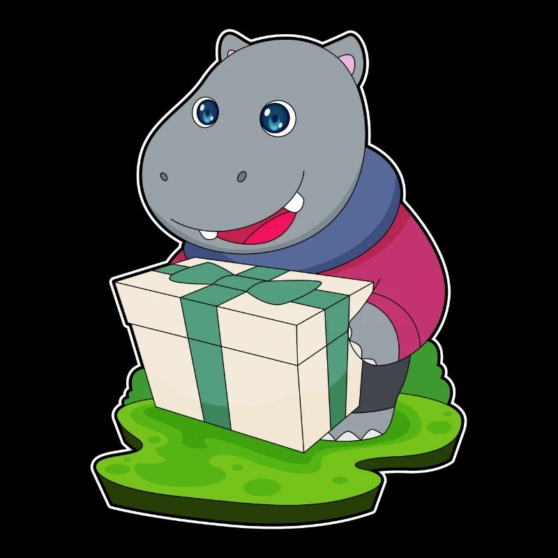 Forfait de Noël hippopotame